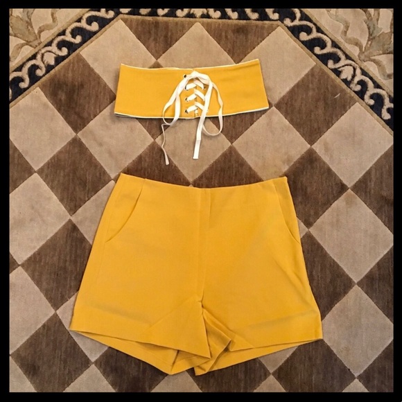 Garcia Pants - ❤️NWT❤️ Lace up bandeau & hi-waist shorts-great for summer
